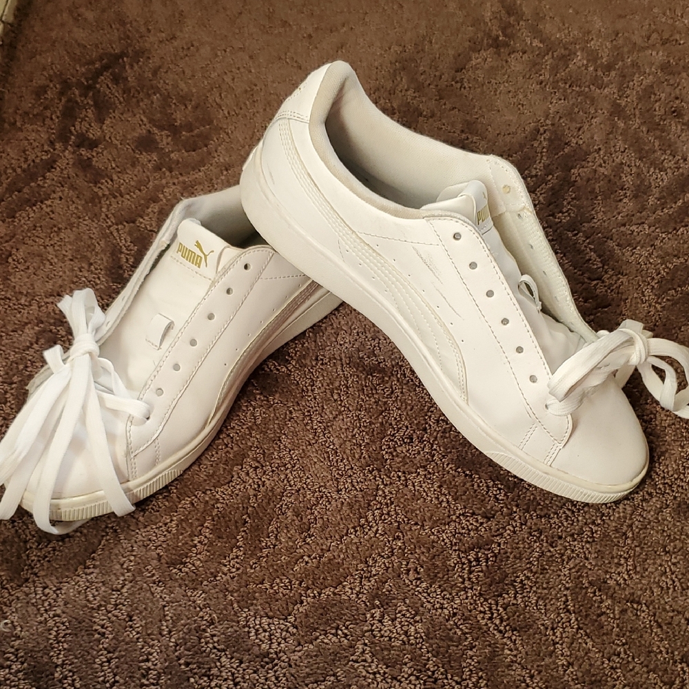 Puma Women's White Lace-Up Sneakers